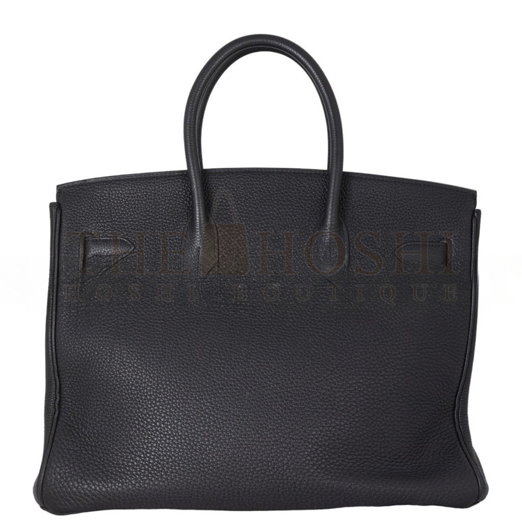 H**me5 BIRKIN 35 TOGO LEATHER BLACK GOLD BUCKLE BAG H028369CC2Z (35*28*18cm) Master Quality